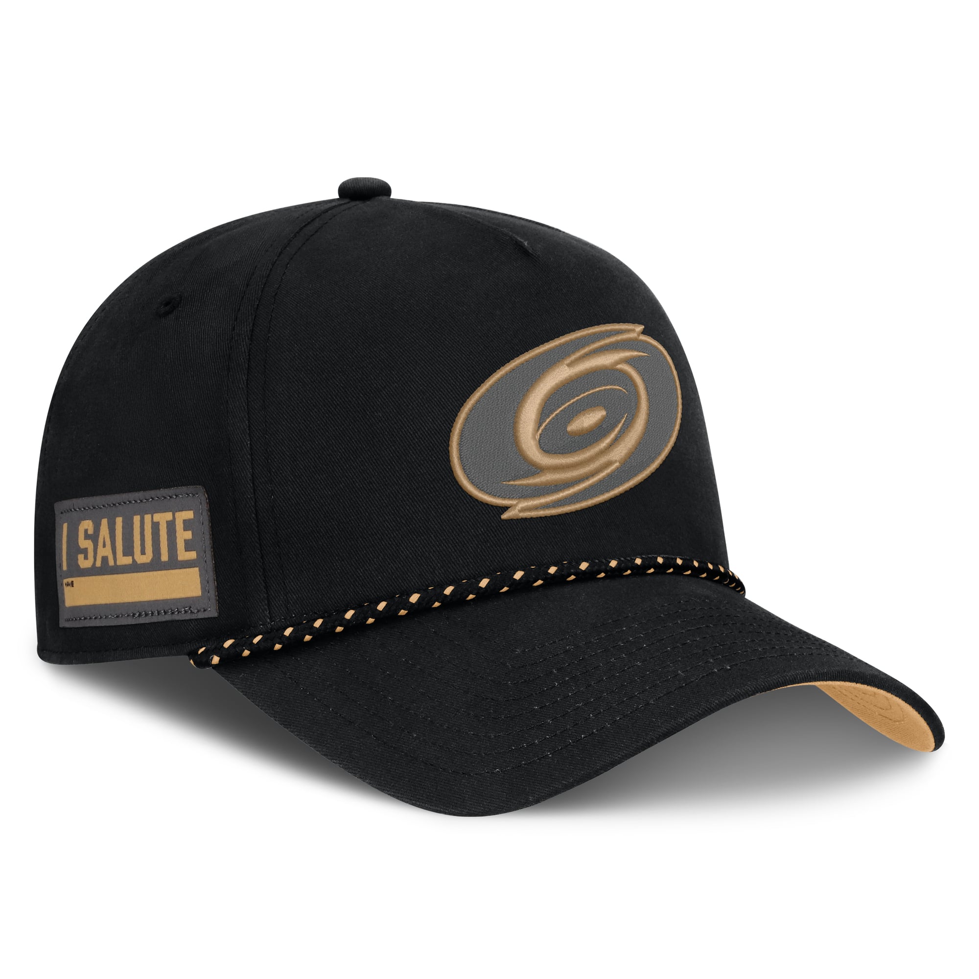 Casquette ajustable authentique Pro A-Frame noire Carolina Hurricanes pour homme Fanatics Military Appreciation